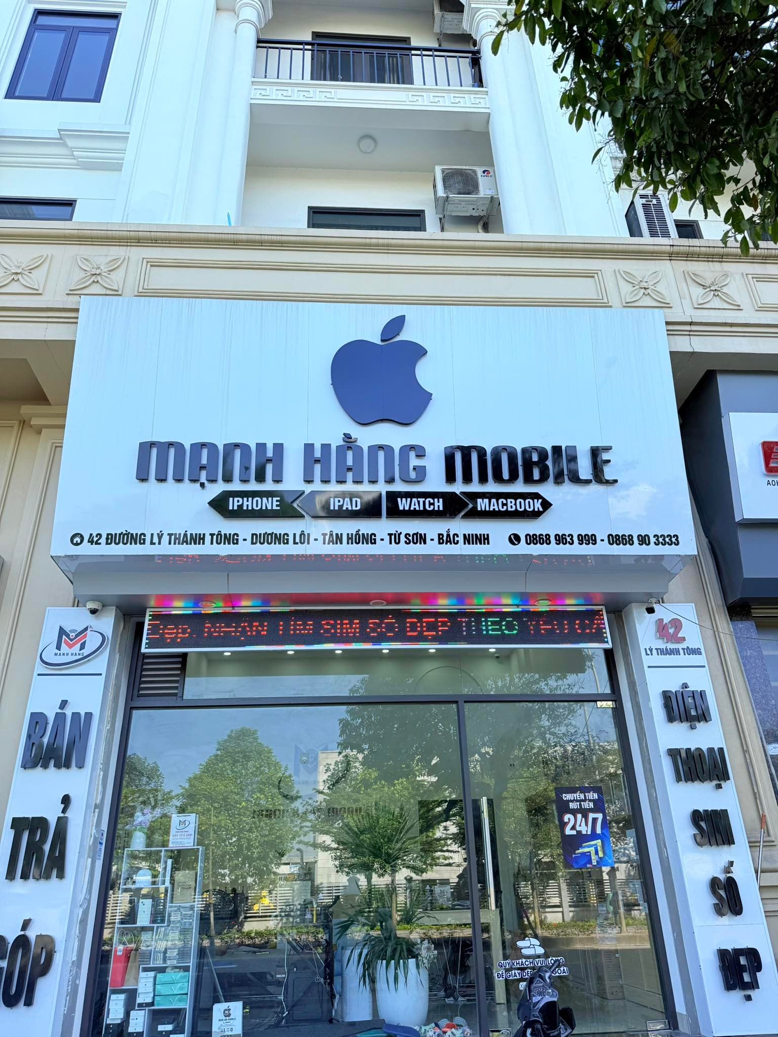 Mặt tiền cửa hàng Mạnh Hằng Mobile tại Từ Sơn